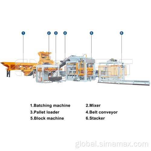 Concrete Block Machine Components Cement Automatic Paver Brick Making Machine Manufactory